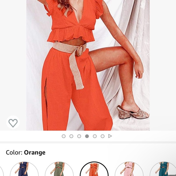 Orange Vacation Outfit! Never worn! So cute!! - Picture 3 of 5